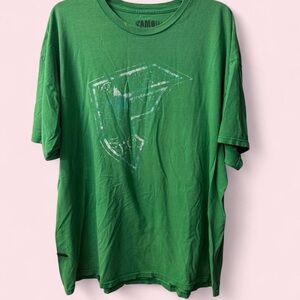 Vintage Y2K Famous Stars & Straps Graphic Short Sleeve Tee Green XXL